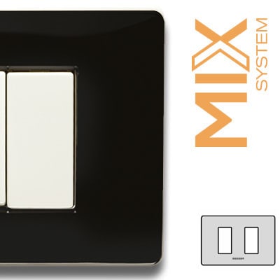 MASTER - MIX PLACCA 2 POSTI NERO MATT 21MX813-2