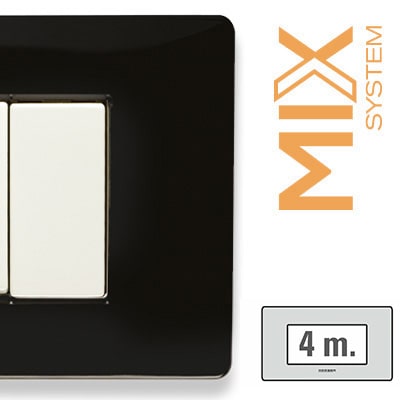 MASTER - MIX PLACCA 4 POSTI NERO MATT 21MX814