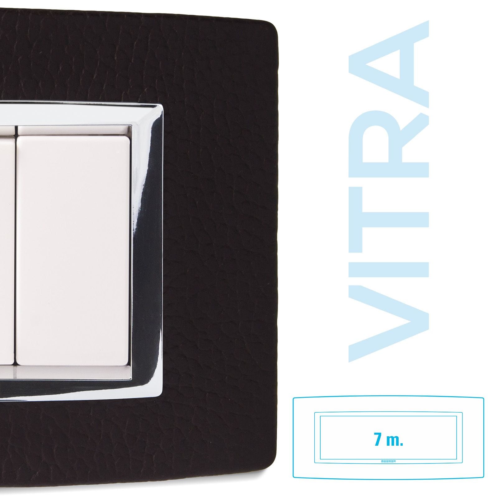 MASTER - PLACCA VITRA PELLE TESTA DI MORO 7 P 22VBS977