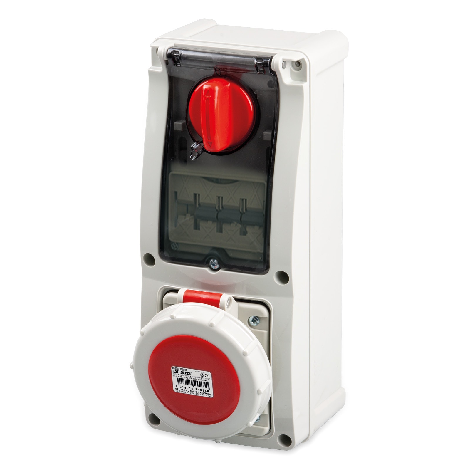 MASTER - PR.INT.MAG.3P+T 32A 380V 3H ROSSA IP67 C 23PIM3333