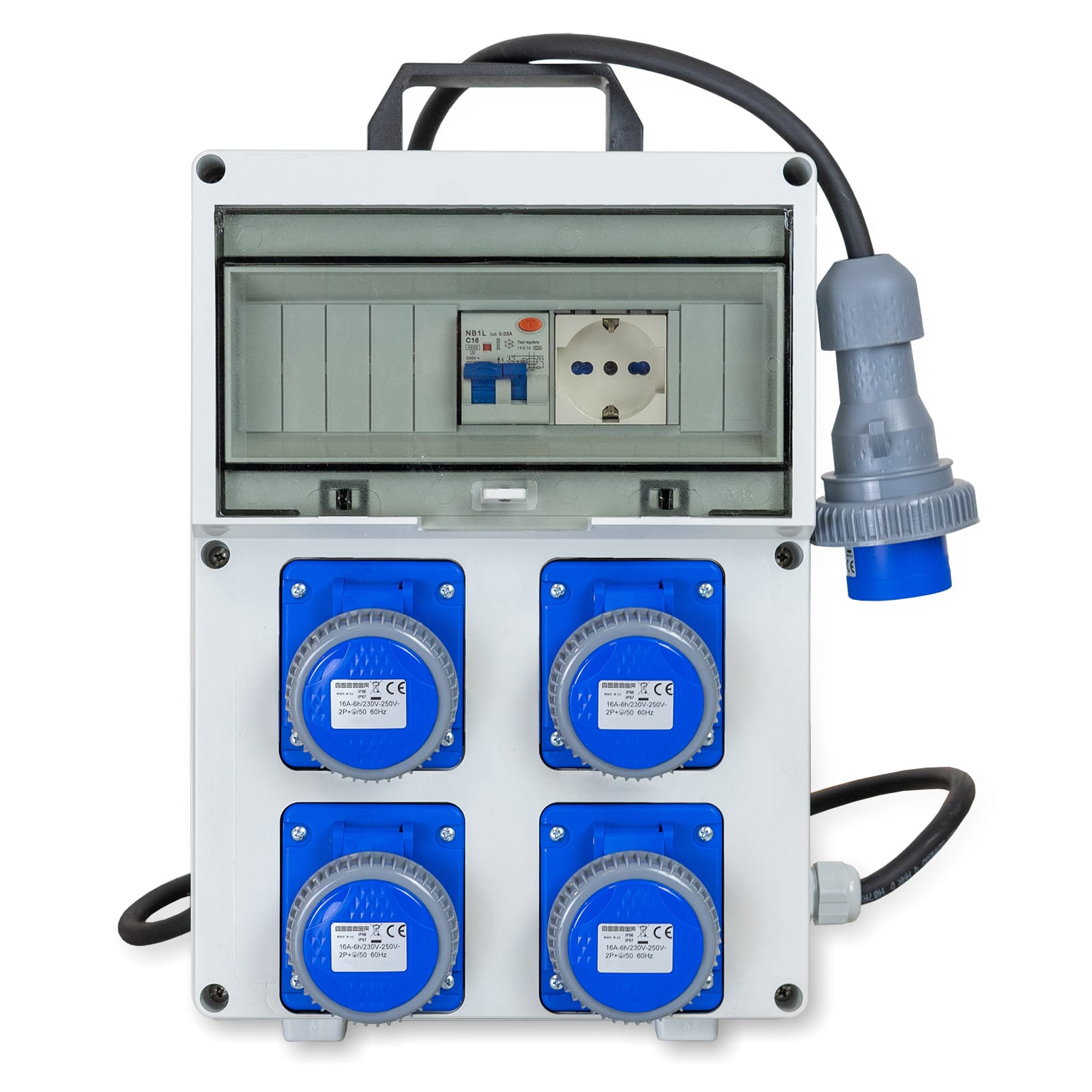 MASTER - Q.ASC 4PR.2P+T 16A 230V PR. P40 IP67 24ASC1040-P