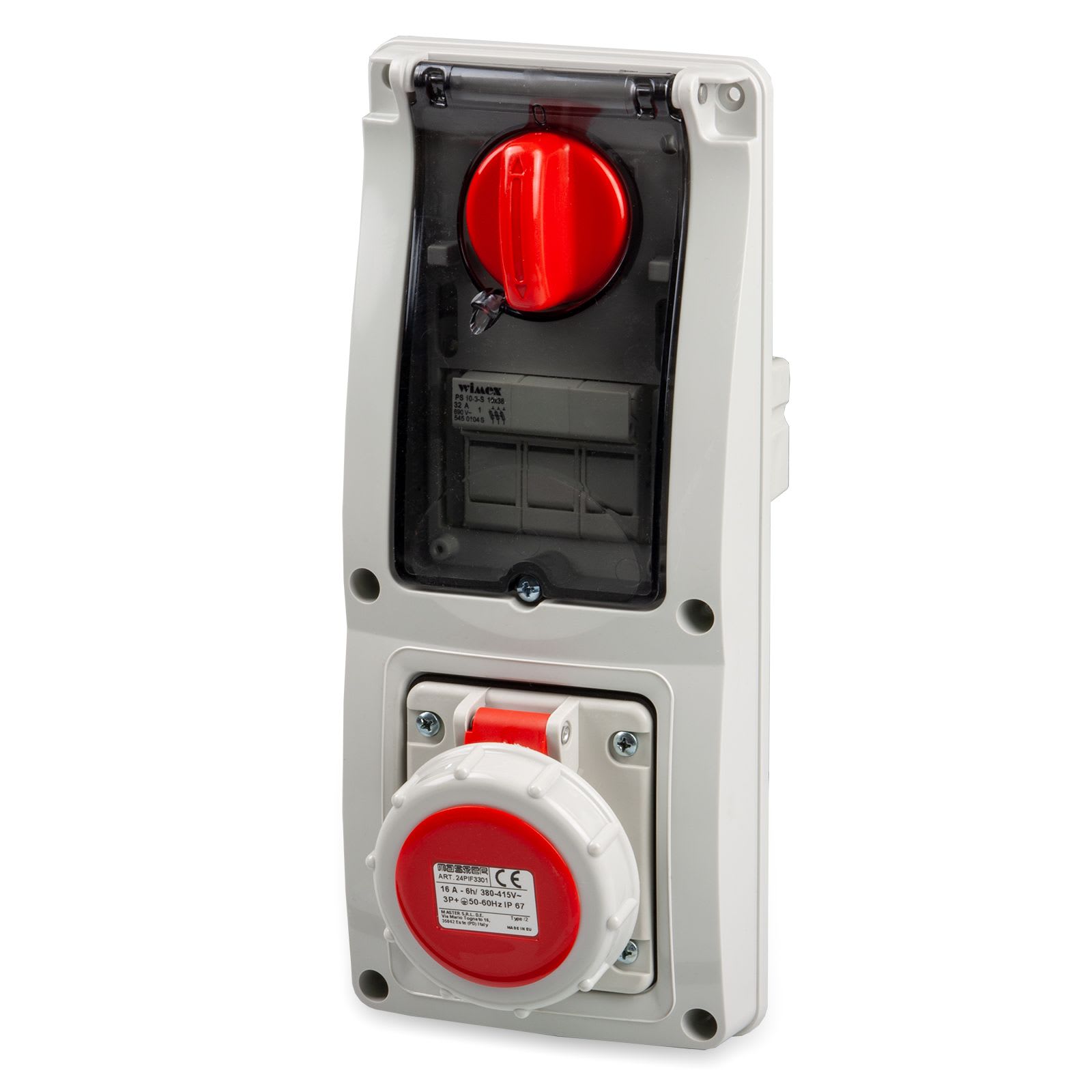 MASTER - PR.INT.3P+T 16A 380V 6H ROSSA IP67 24PIF3301