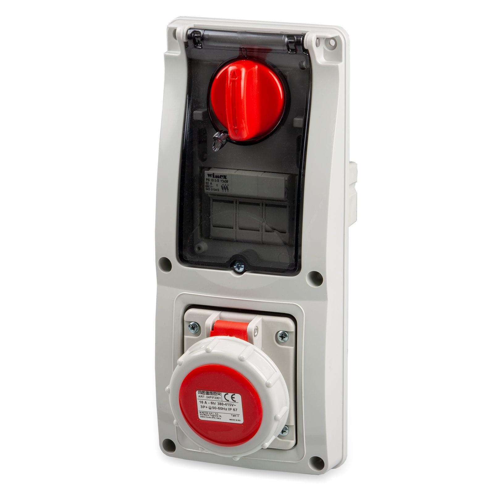 MASTER - PR.INT.3P+T 16A 380V 6H ROSSA IP67
