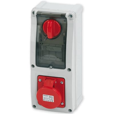 MASTER - PR.INT.3P+T 16A 380V 6H ROSSA IP44 C/SC. 24PIF6001