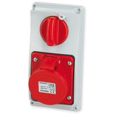 MASTER - PR.INT.VR.3P+T 16A 380V 6H ROS.IP44 C/SC 24PIV6001