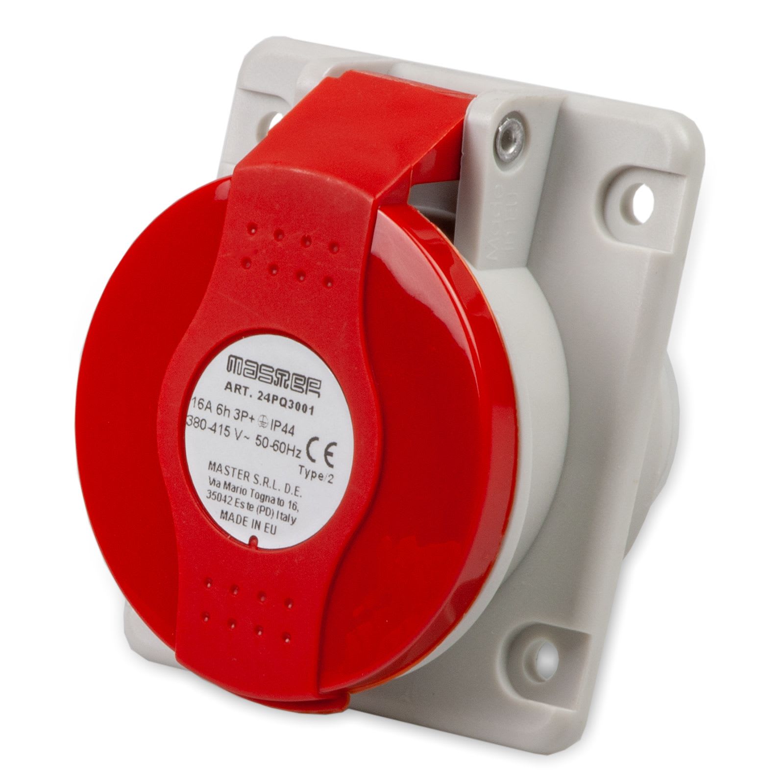 MASTER - PR.QUA.3P+T 16A 380V 6H ROSSA IP44 24PQ3001