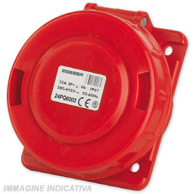 MASTER - PR.QUA.3P+T 16A 380V 6H ROSSA IP67 24PQ3301