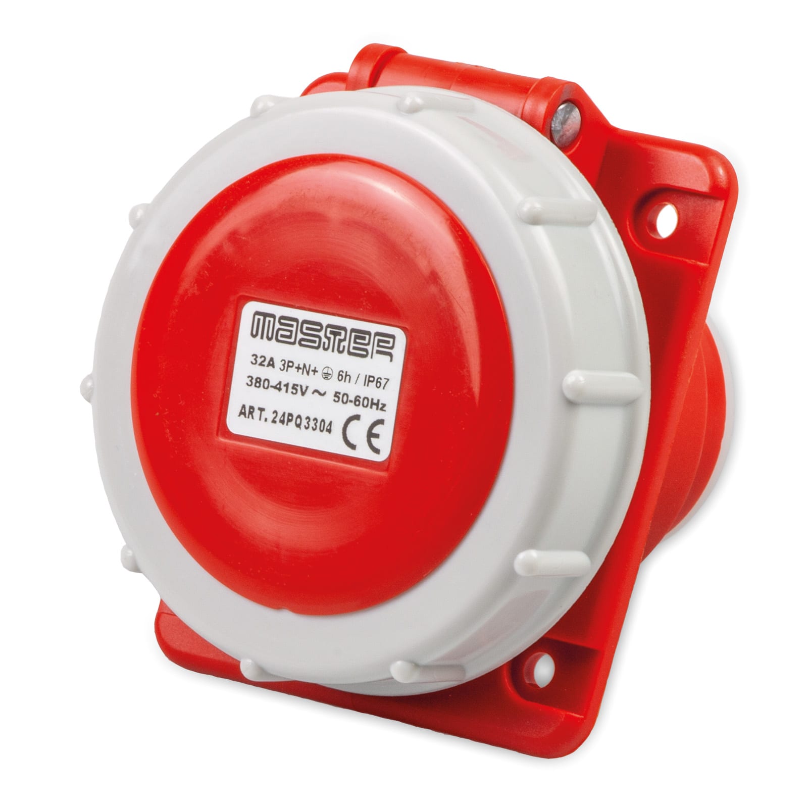 MASTER - PR.QUA.3P+N+T 32A 380V 6H ROSSA IP67 24PQ3304