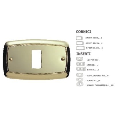 MASTER - COR.PALLADIO 5 POSTI OTTONE 30CML215