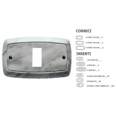 MASTER - COR.PALLADIO 4 POSTI CARRARA 30CML934