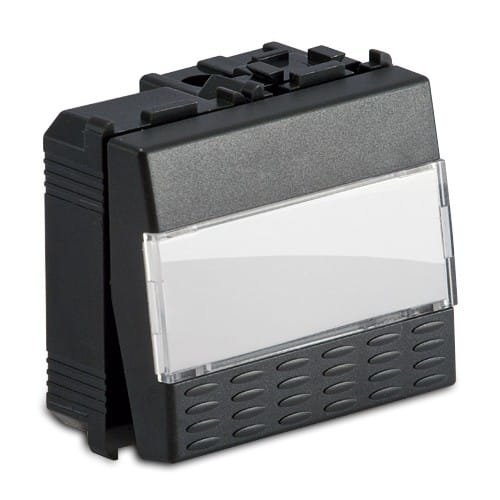 MASTER - MODO PULSANTE PORTANOME 1P 16A GRIGIO 31040