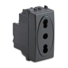 MASTER - MODO PRESA 2P+T 16A BIVALENTE GRIGIO 31159