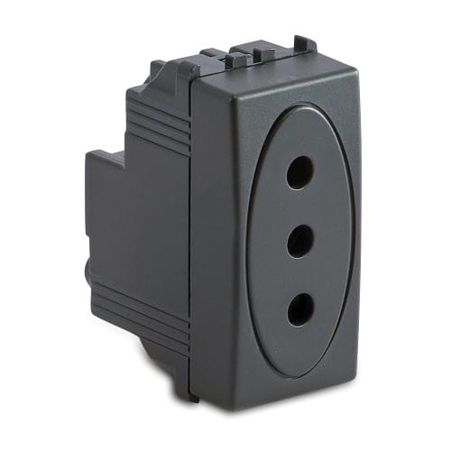 MASTER - MODO PRESA 2P+T 10A GRIGIO