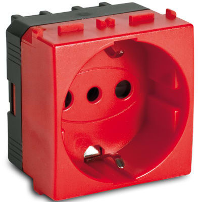 MASTER - MODO PRESA P30 SCHUKO 2P+T 16A ROSSO