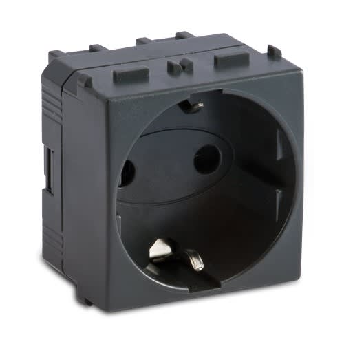 MASTER - MODO PR.SCHUKO 16A 2P+T(LATERALE) GRIGIO 31176