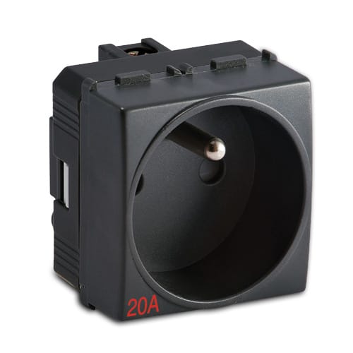 MASTER - MODO PRESA 2P+T 20A ST.FRANCESE GRIGIO 31177.20