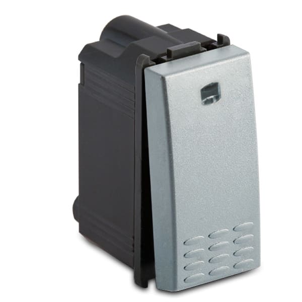 MASTER - STEEL PULSANTE SILENZIOSO 1P ILLUMINAB. 33001