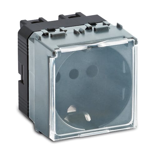 MASTER - STEEL PRESA P30 SCHUKO 2P+T CON PORTELLO