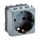 MASTER - STEEL PRESA SCHUKO 2P+T 16A (T LATERALE) 33176