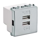 MASTER - STEEL ALIMENTATORE 2 USB 5V 4A 2M. 33213.2