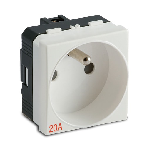 MASTER - MODO PRESA 2P+T 20A FRANCESE BIANCA 36177.20