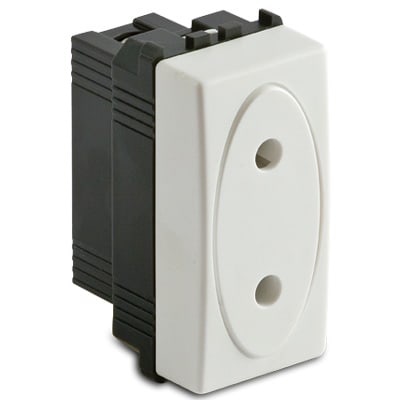 MASTER - MODO PRESA 2P 10A 250V DIA.4 BIANCA 36181