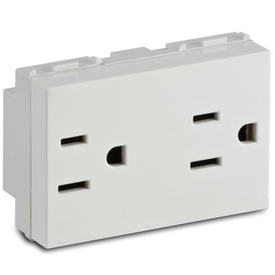 MASTER - MODO PRESA 2P+T 15A AMERICANA DOPPIA 36186.2