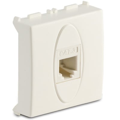 MASTER - MODO PRESA RJ12 1 PLUG 2MOD. 6-6 BIANCO 36216.2