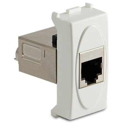 MASTER - MODO PRESA RJ45 CAT.6 SCHERMATA BIANCA 36221