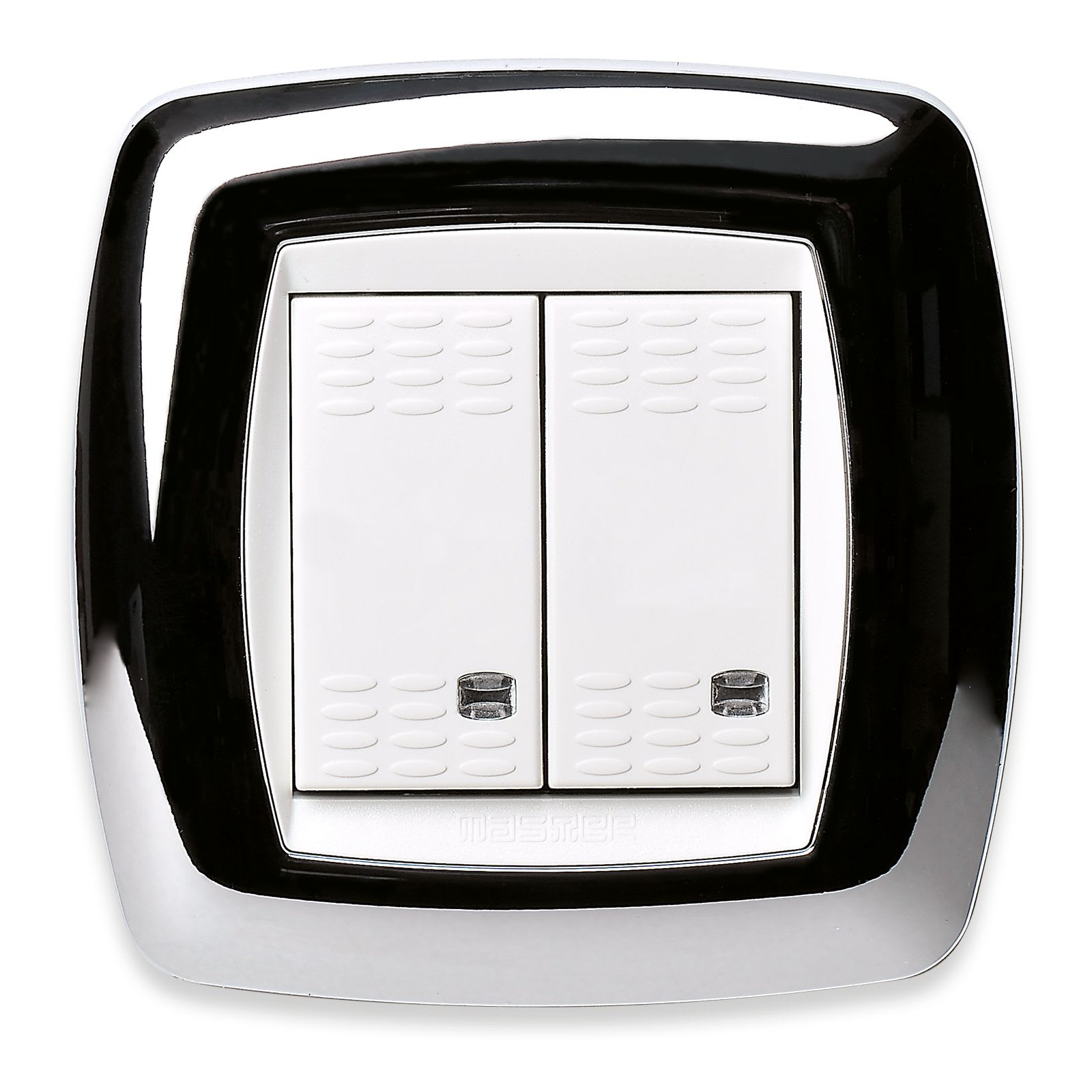 MASTER - MODO PLACCA 2 POSTI STRETTA CROMO 39MP222