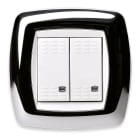 MASTER - MODO PLACCA 2 POSTI STRETTA CROMO 39MP222