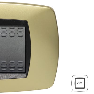 MASTER - MODO PLACCA 2 P.STRETTA OTTONE OPACO
