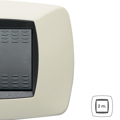 MASTER - MODO PLACCA 2 POSTI STRETTA AVORIO 39MP282