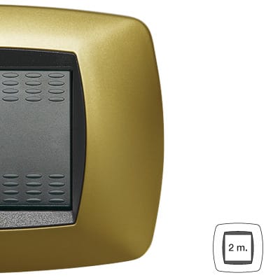 MASTER - MODO PLACCA 2 POSTI STRETTA GIALLO PERLA 39MP322