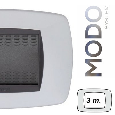 MASTER - MODO PLACCA METALLO 3 POSTI BIANCO 39MT103