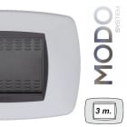 MASTER - MODO PLACCA METALLO 3 POSTI BIANCO 39MT103