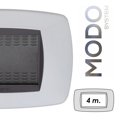 MASTER - MODO PLACCA METALLO 4 POSTI BIANCO 39MT104