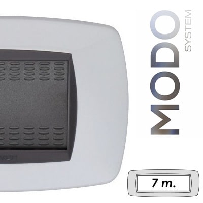 MASTER - MODO PLACCA METALLO 7 POSTI BIANCO 39MT107