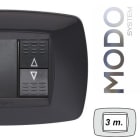 MASTER - MODO PLACCA METALLO 3 POSTI NERO 39MT203