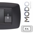 MASTER - MODO PLACCA METALLO 4 POSTI NERO 39MT204