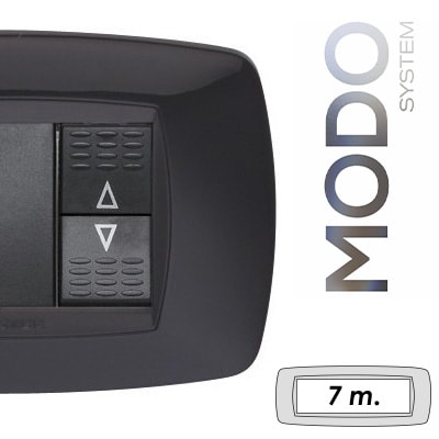 MASTER - MODO PLACCA METALLO 7 POSTI NERO 39MT207