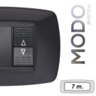 MASTER - MODO PLACCA METALLO 7 POSTI NERO 39MT207