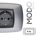 MASTER - MODO PLACCA METALLO 4 POSTI TITANIO 39MT254