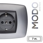 MASTER - MODO PLACCA METALLO 7 POSTI TITANIO 39MT257