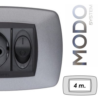 MASTER - MODO PL.METALLO 4 POSTI ALLUMINIO 39MT334