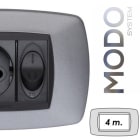 MASTER - MODO PL.METALLO 4 POSTI ALLUMINIO 39MT334