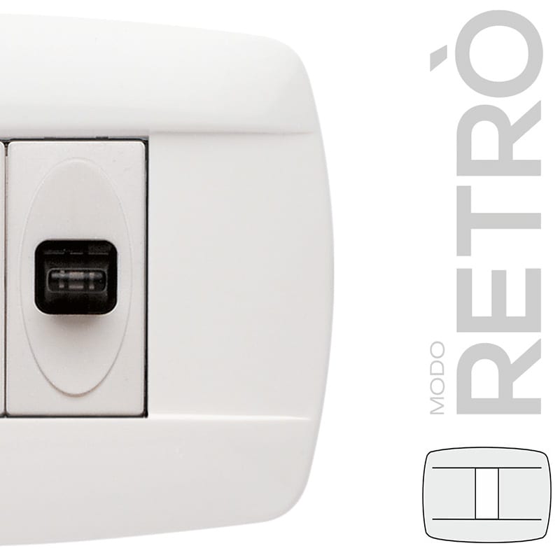 MASTER - MODO RETRO 3 MOD. 1 POSTO BIANCO 39RT103-1
