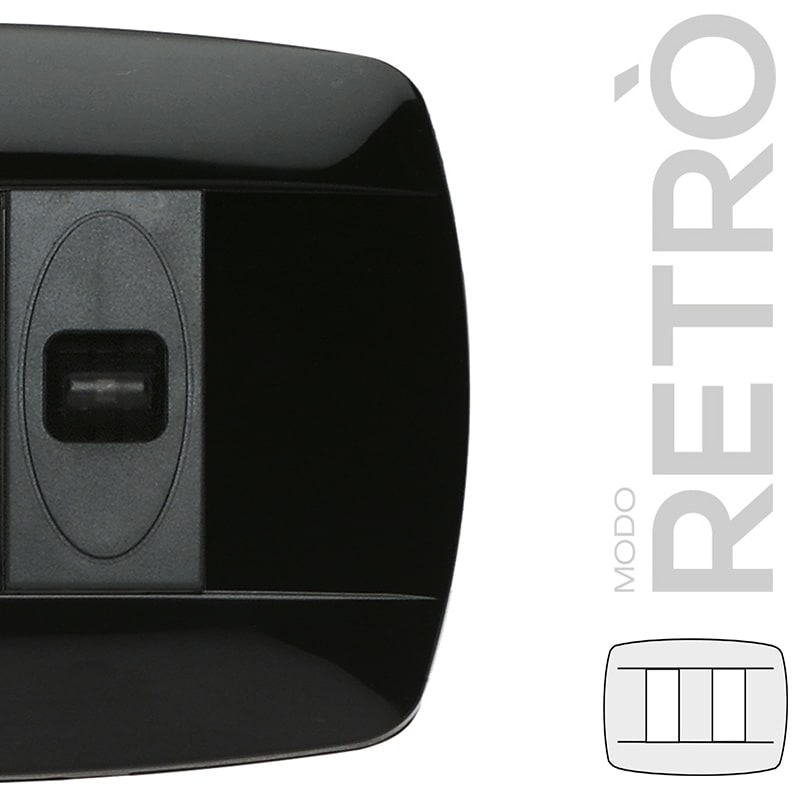 MASTER - MODO RETRO 3 MOD. 2 POSTI NERO 39RT203-2