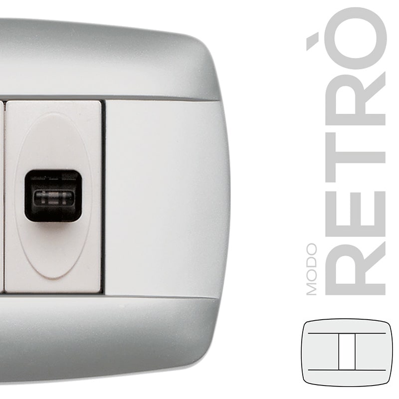 MASTER - MODO RETRO 3 MOD. 1 POSTO TITANIO 39RT253-1