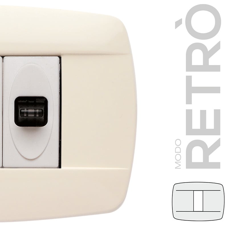 MASTER - MODO RETRO 3 MOD. 1 POSTO AVORIO 39RT283-1